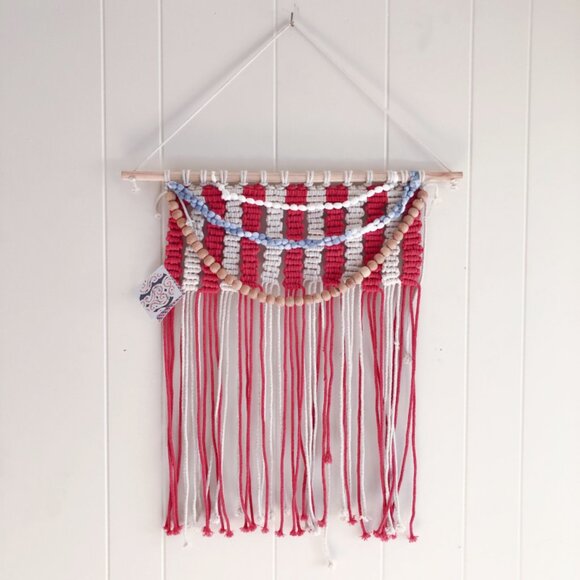 Cottagecore Macrame Wall Decor - Picture 1 of 3